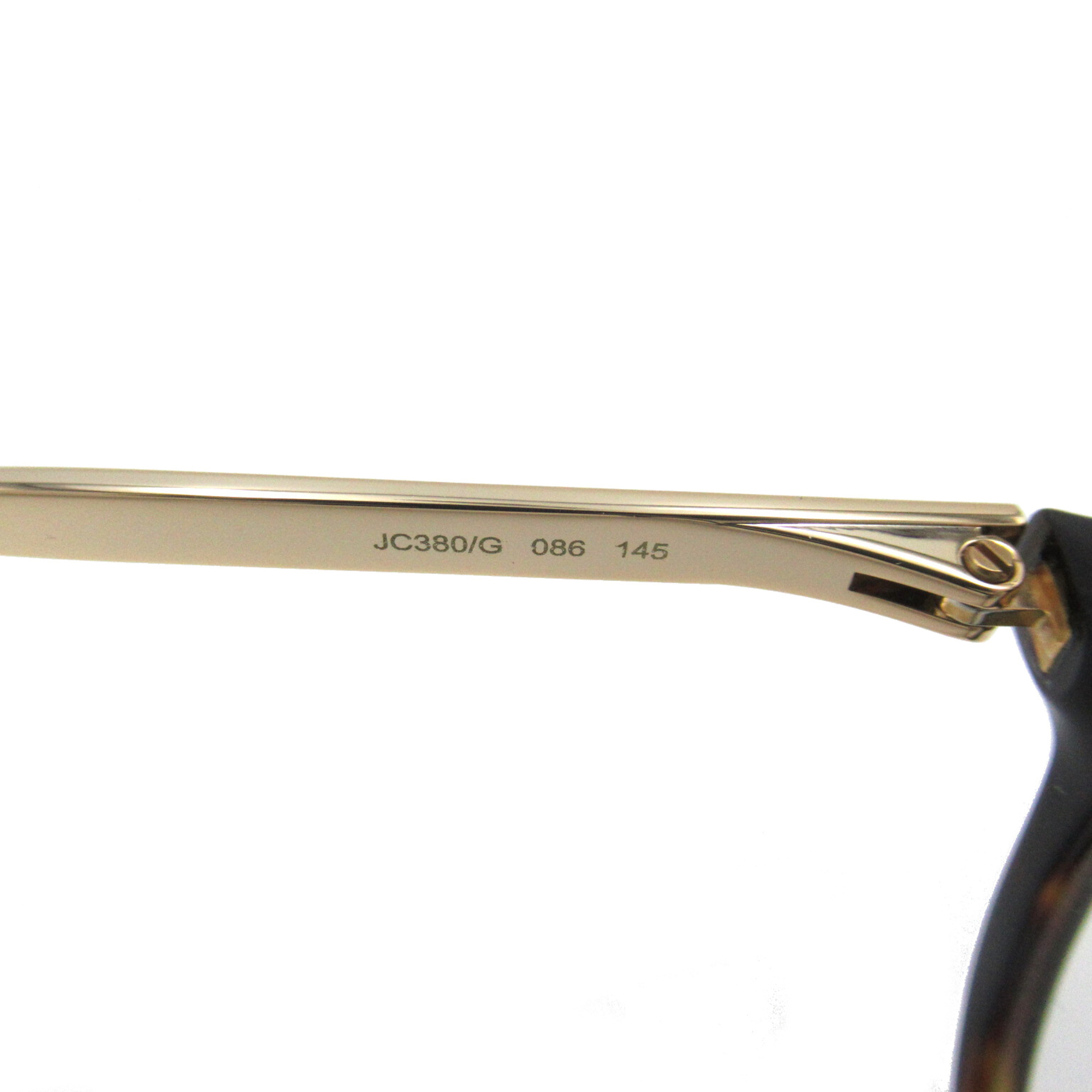 JIMMY CHOO Date Glasses Glasses Frame Brown Gold Stainless Steel Plastic 380/G 086(51)