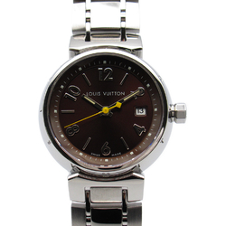 LOUIS VUITTON Tambour Wrist Watch Q1211 Quartz Brown Stainless Steel Q1211