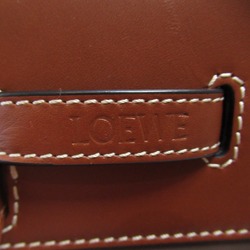 LOEWE Lazobucket Shoulder Bag Brown leather