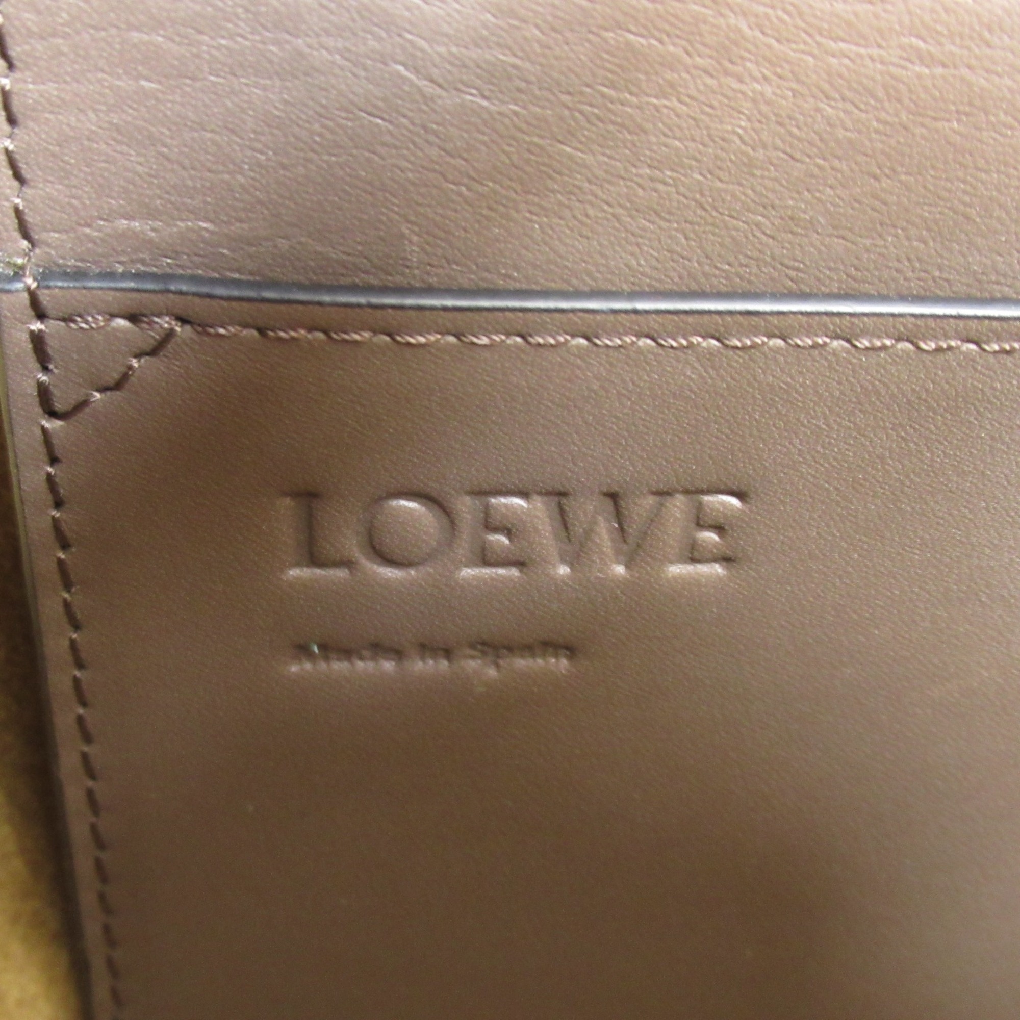 LOEWE Lazobucket Shoulder Bag Brown leather