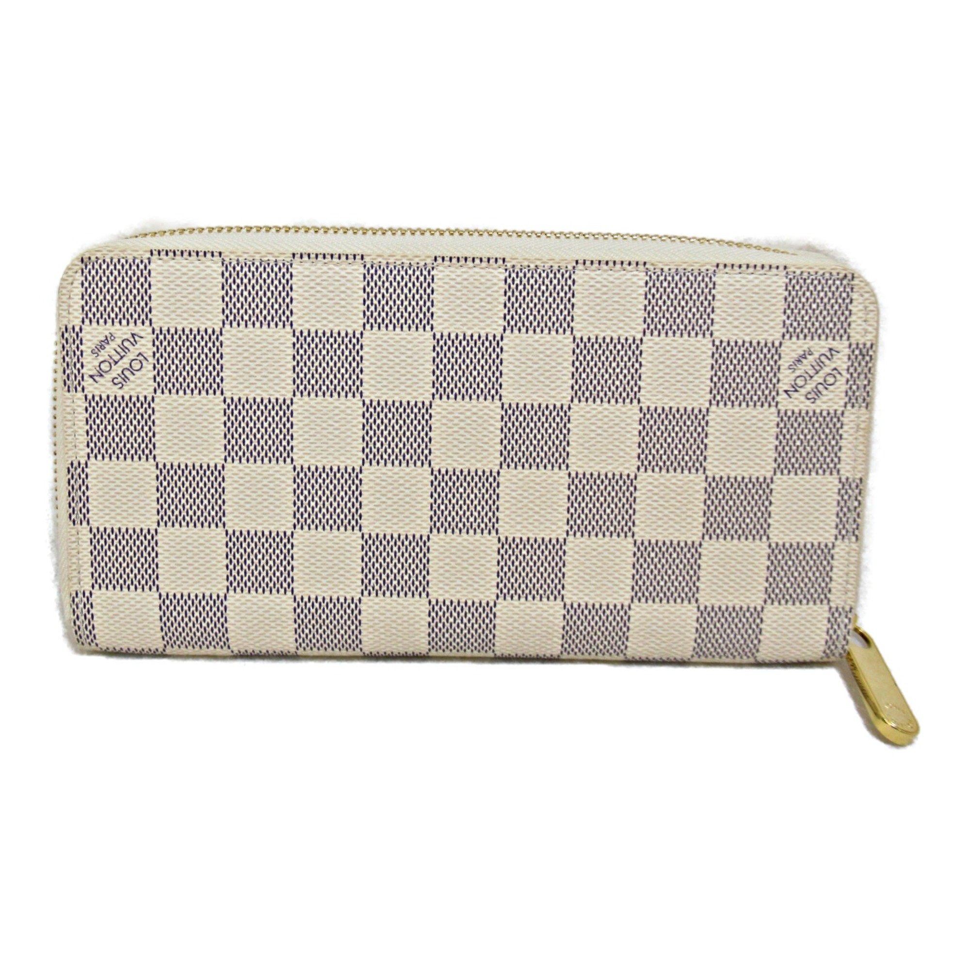 LOUIS VUITTON Zippy Wallet Round Long Wallet Beige Damier Azur PVC coated canvas N41660