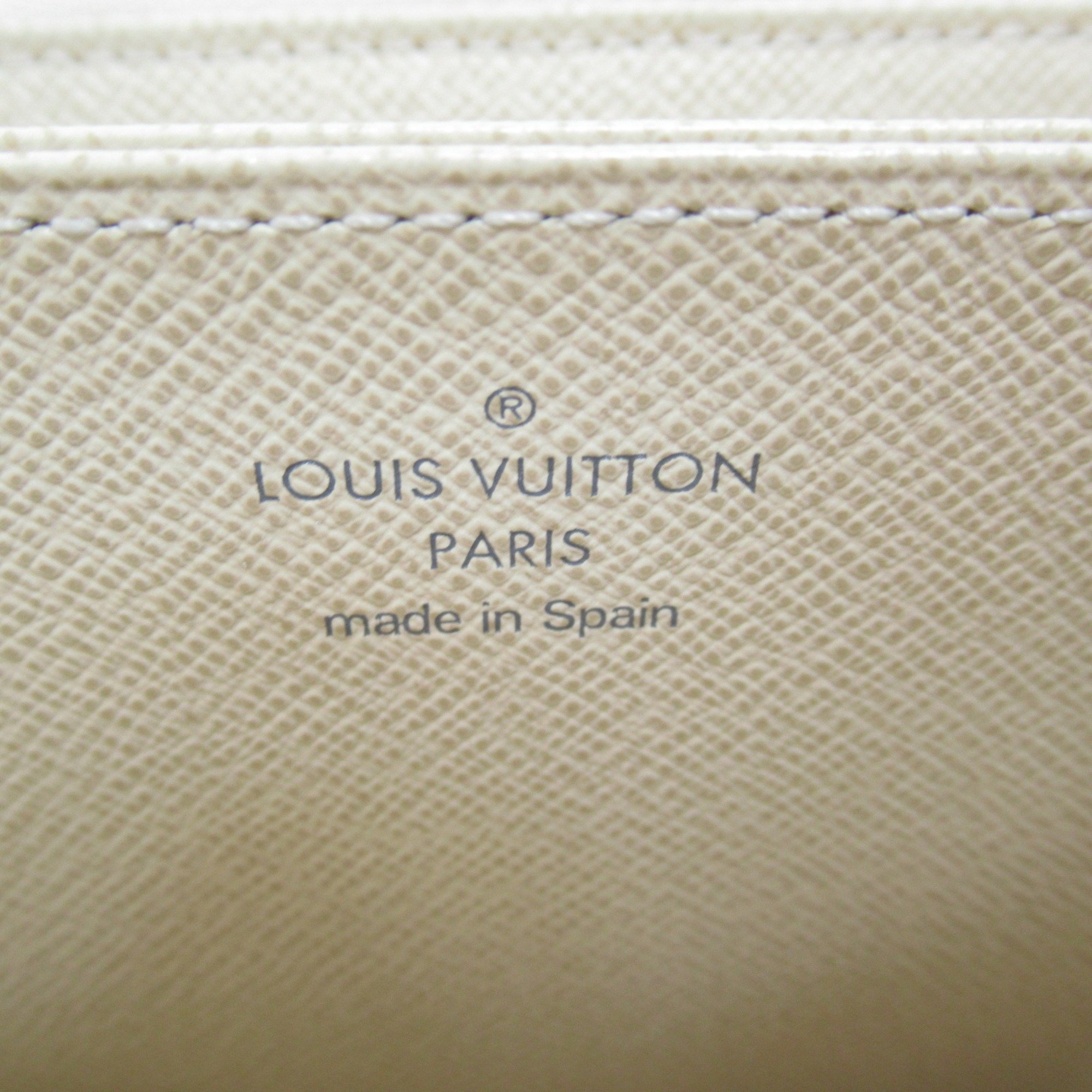 LOUIS VUITTON Zippy Wallet Round Long Wallet Beige Damier Azur PVC coated canvas N41660