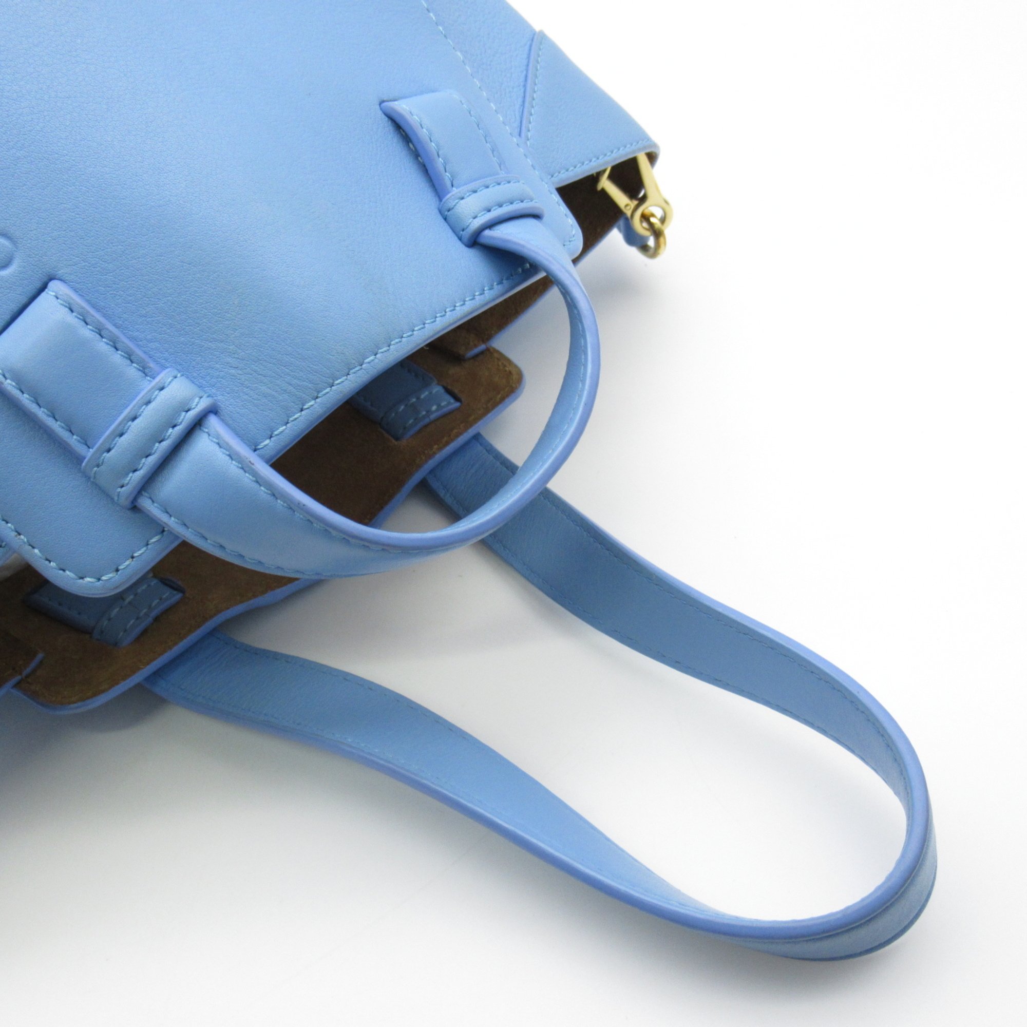 LOEWE Hammock Nugget Shoulder Bag Blue leather