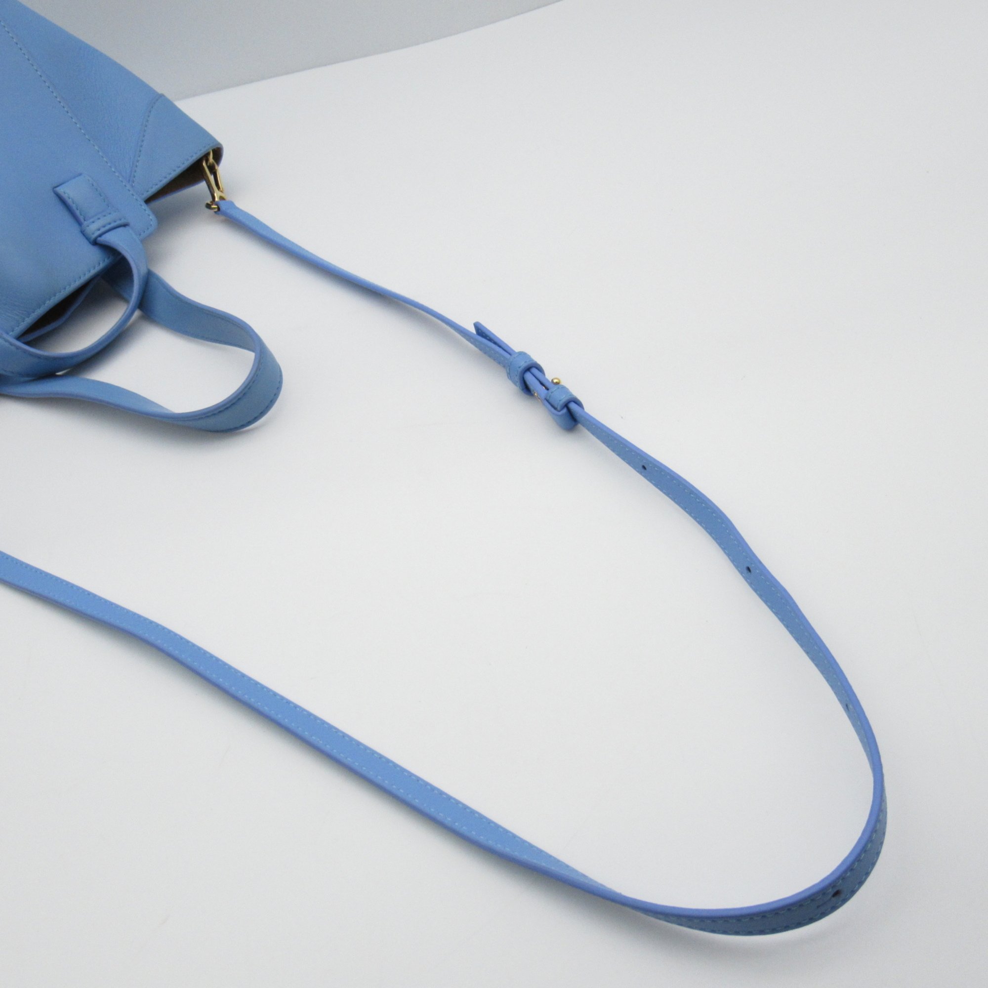 LOEWE Hammock Nugget Shoulder Bag Blue leather