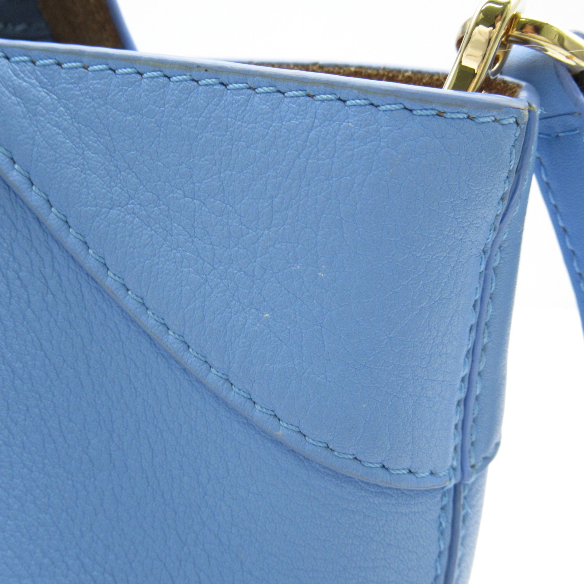 LOEWE Hammock Nugget Shoulder Bag Blue leather