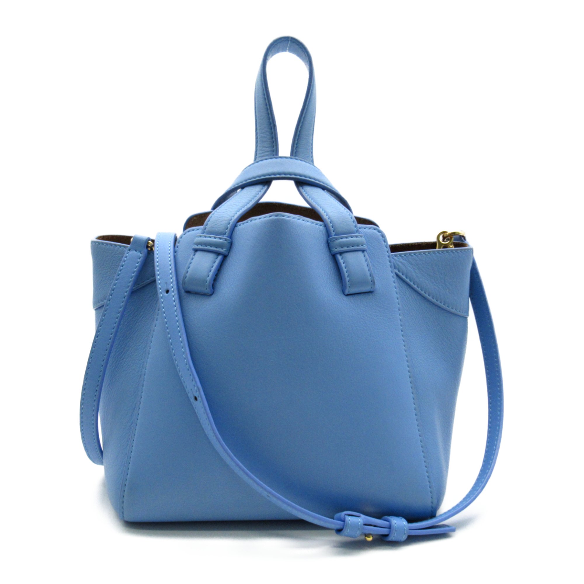 LOEWE Hammock Nugget Shoulder Bag Blue leather