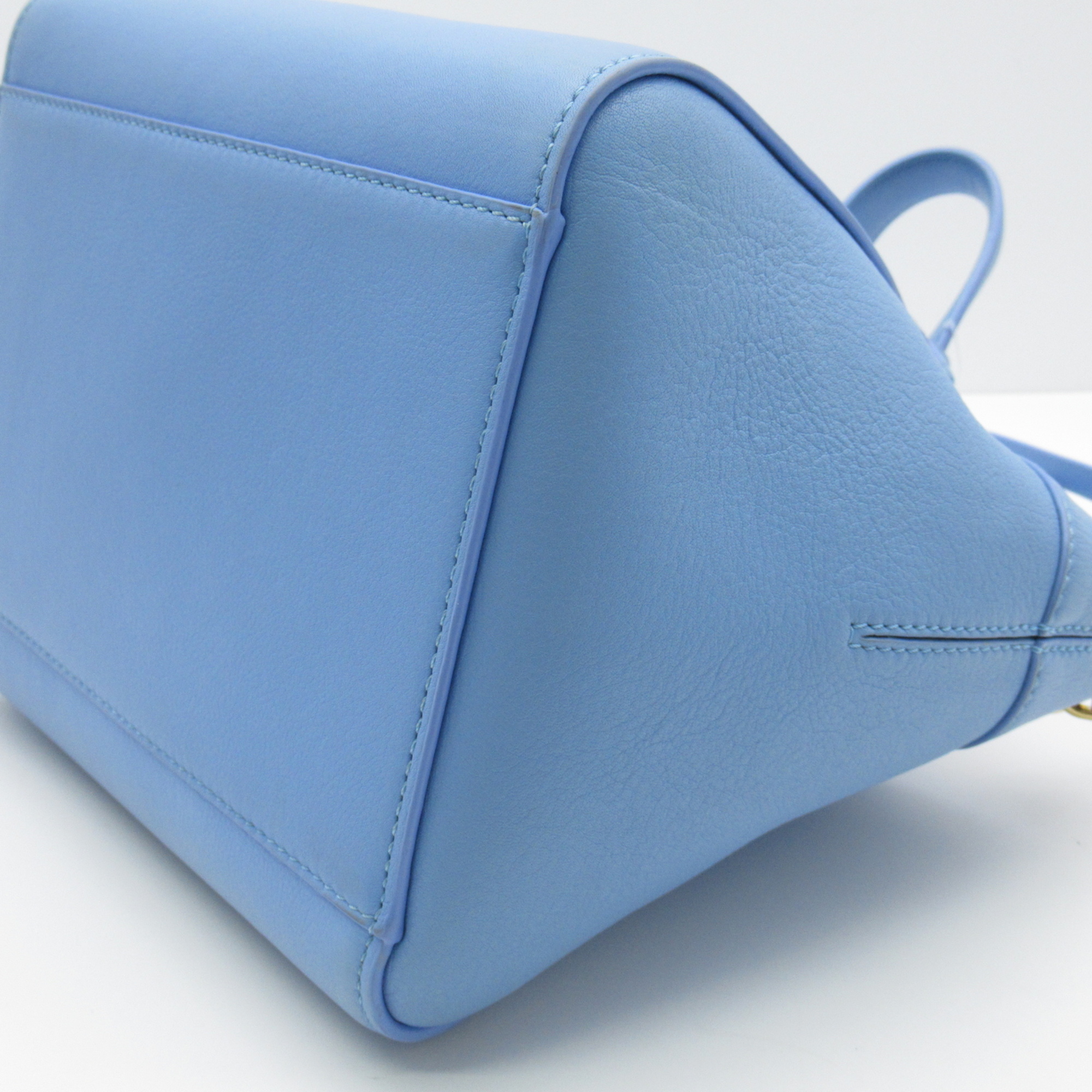 LOEWE Hammock Nugget Shoulder Bag Blue leather