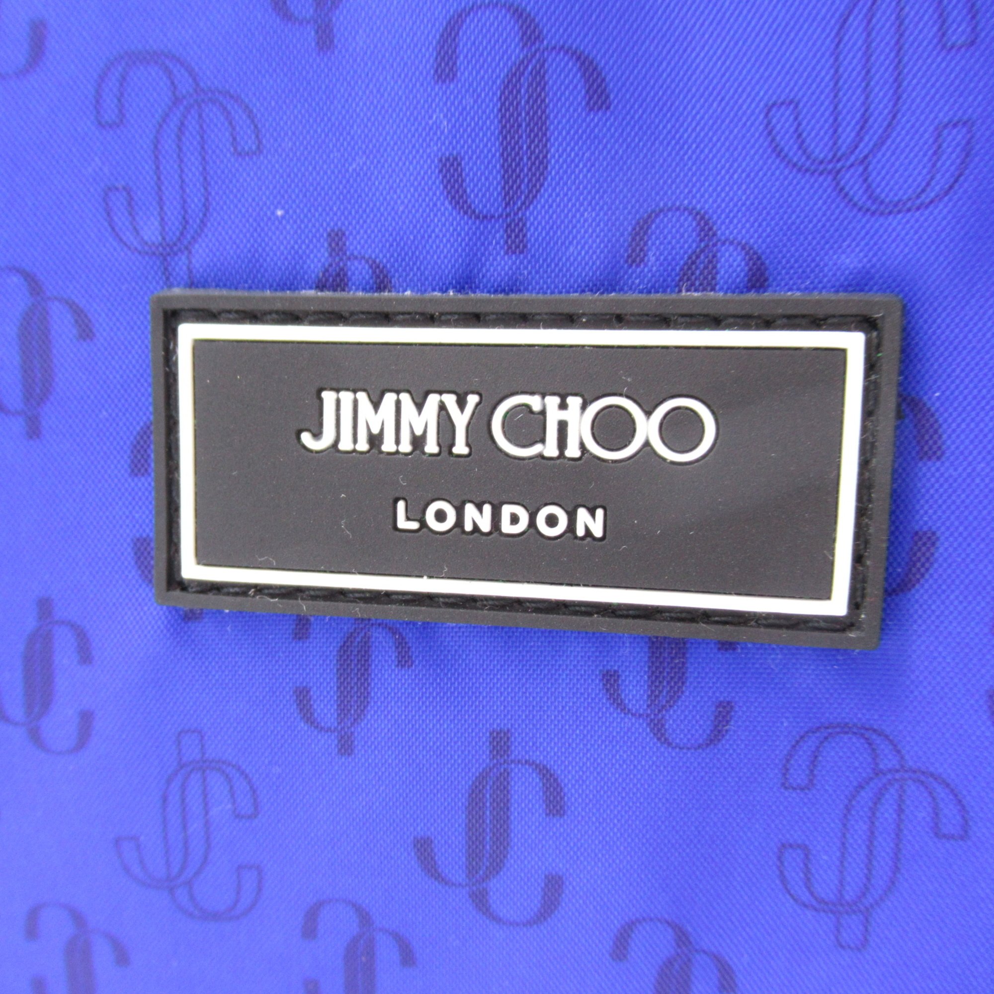 JIMMY CHOO Kimi Camera Shoulder Bag Blue Nylon