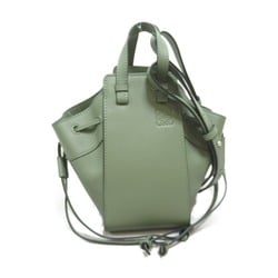 LOEWE Hammock Mini Drawstring Shoulder Bag Khaki Calfskin (cowhide) Soft grain calf