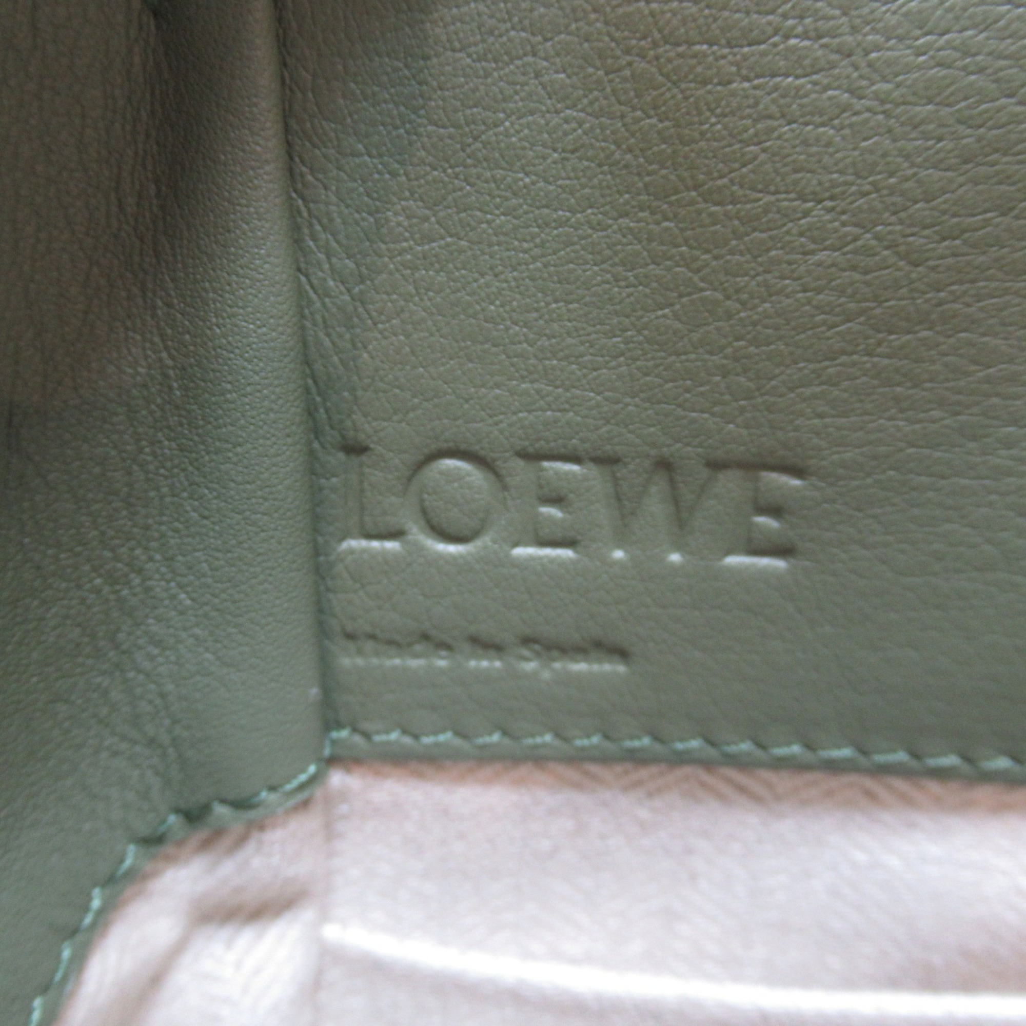 LOEWE Hammock Mini Drawstring Shoulder Bag Khaki Calfskin (cowhide) Soft grain calf