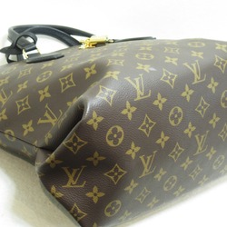 LOUIS VUITTON Flower zip tote MM Brown Black Monogram PVC coated canvas M44347