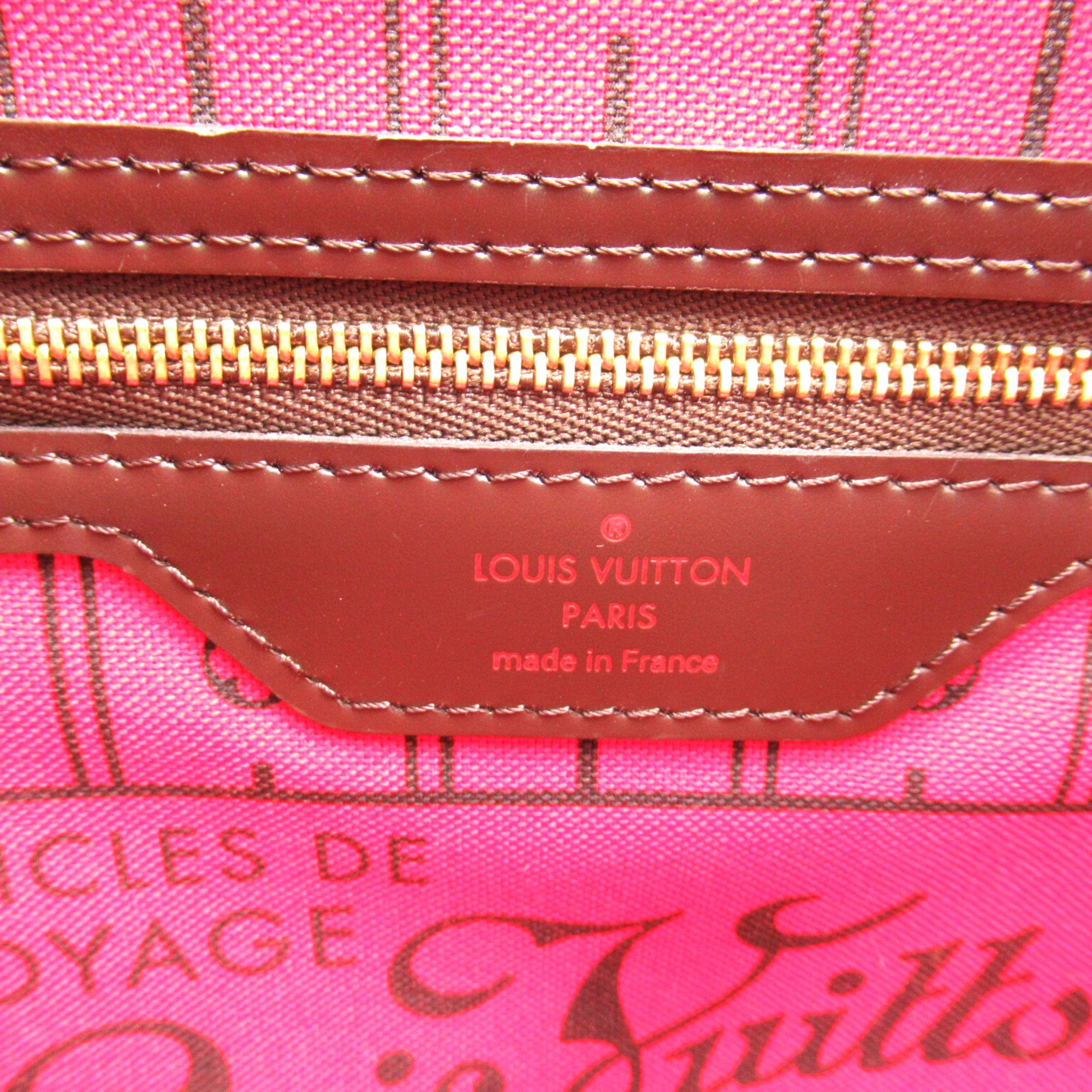 LOUIS VUITTON Never full Brown Ebene Damier PVC coated canvas N51109