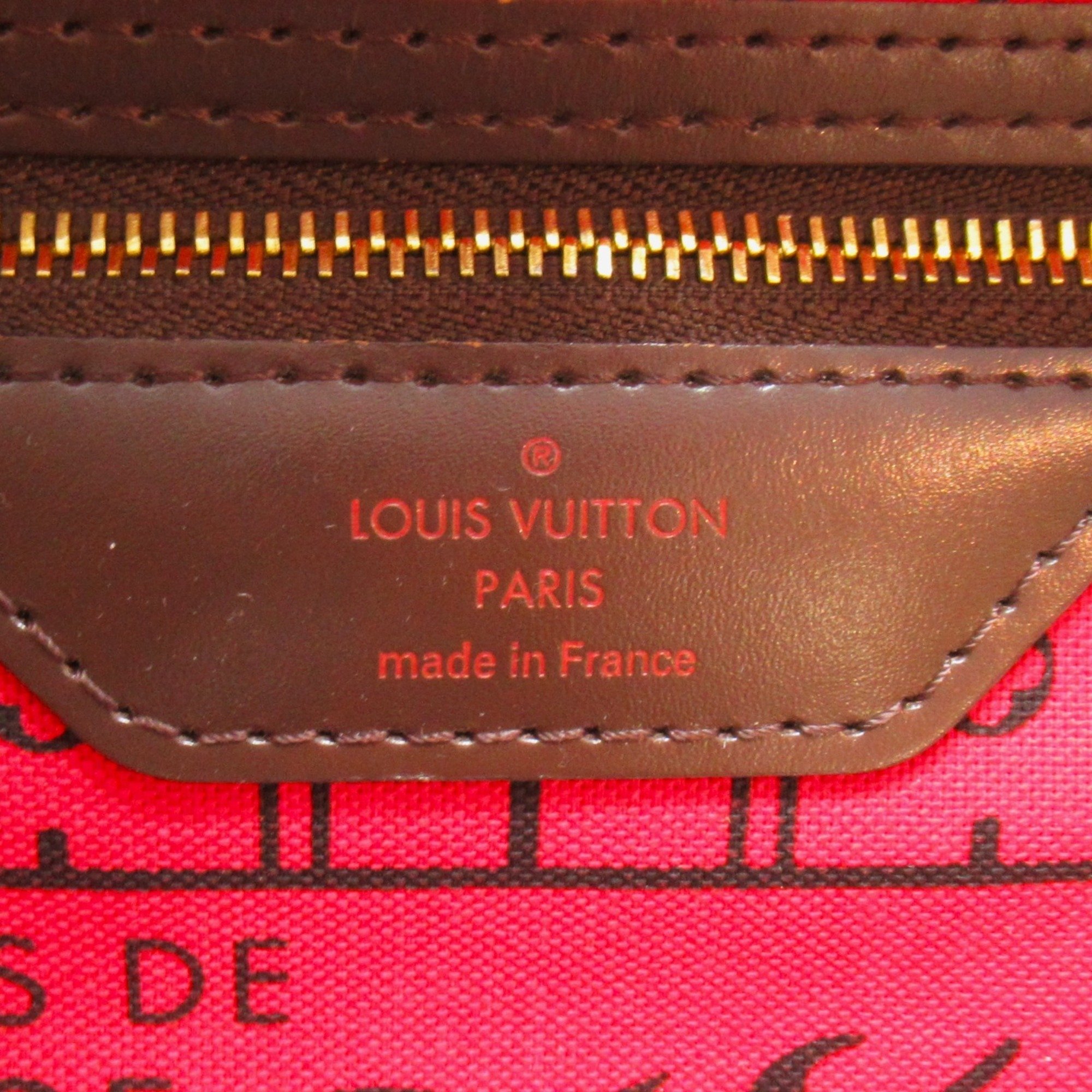 LOUIS VUITTON Never full Brown Ebene Damier PVC coated canvas N51109