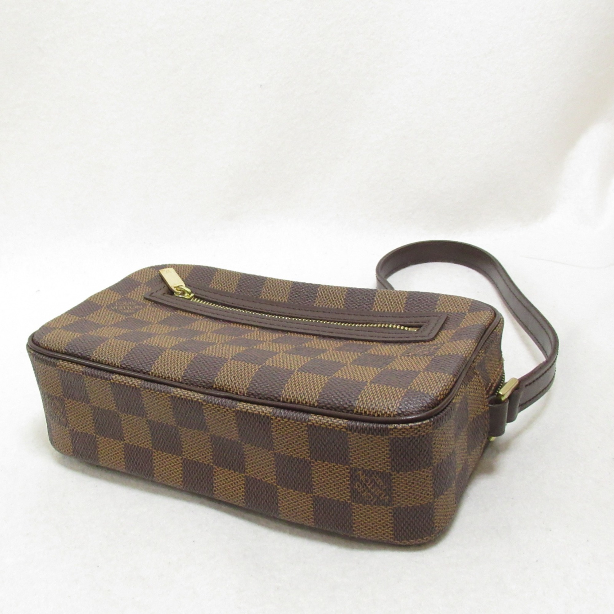 LOUIS VUITTON Pochette Cite Shoulder Bag Brown Damier PVC coated canvas N48045