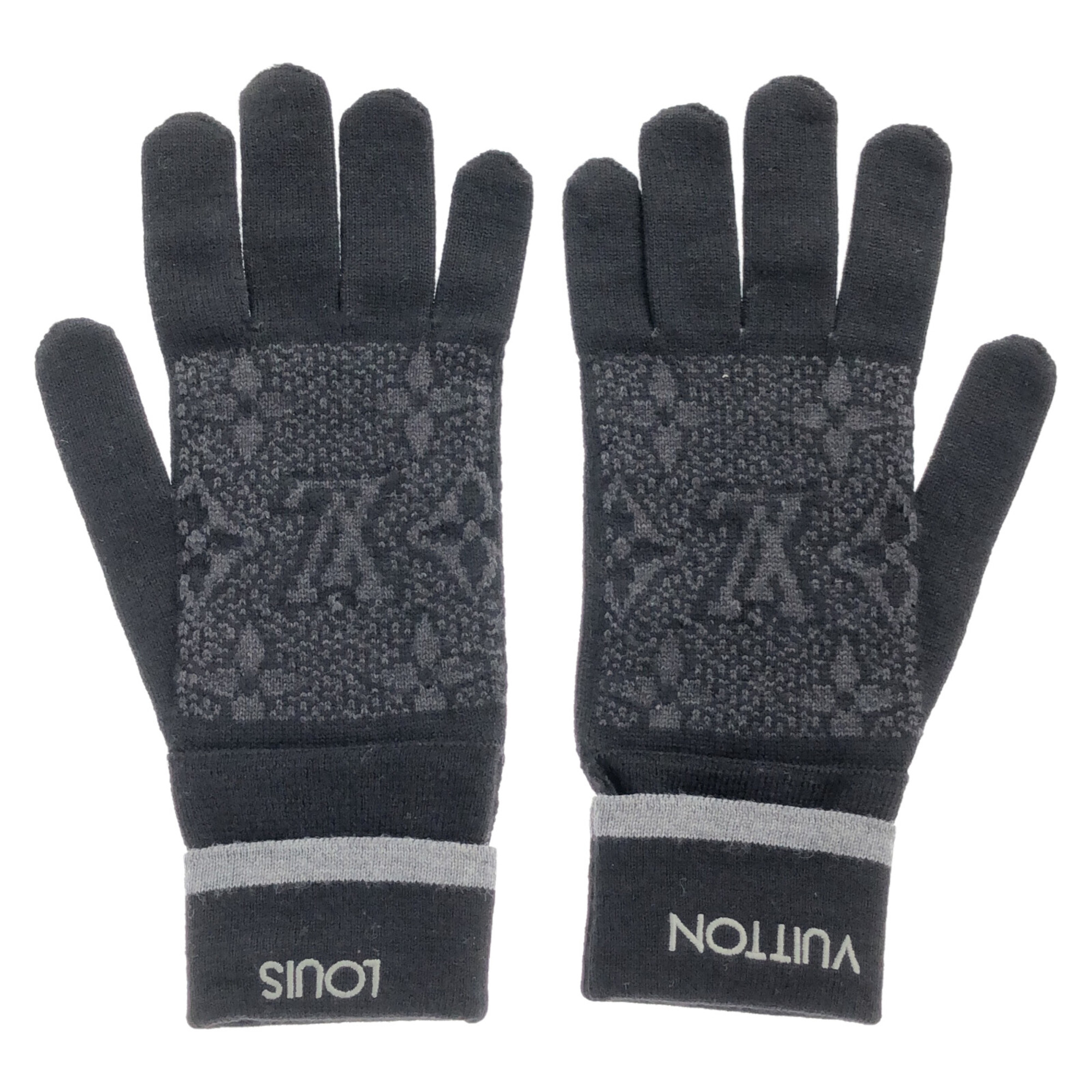 LOUIS VUITTON gloves Black wool M73470