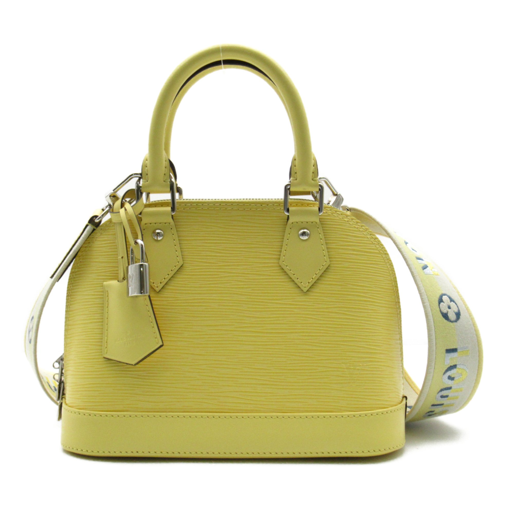 LOUIS VUITTON Alma BB Yellow Pastel yellow Epi Calfskin (cowhide) M22213