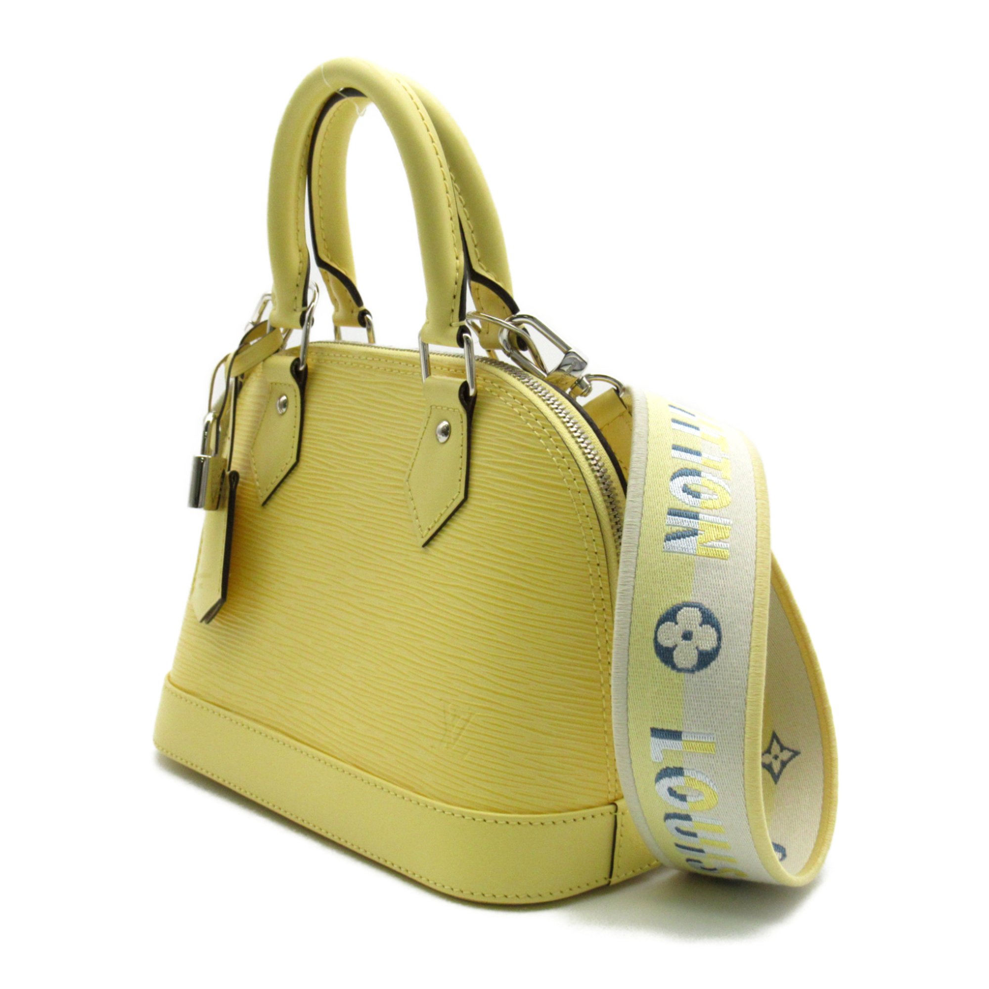 LOUIS VUITTON Alma BB Yellow Pastel yellow Epi Calfskin (cowhide) M22213