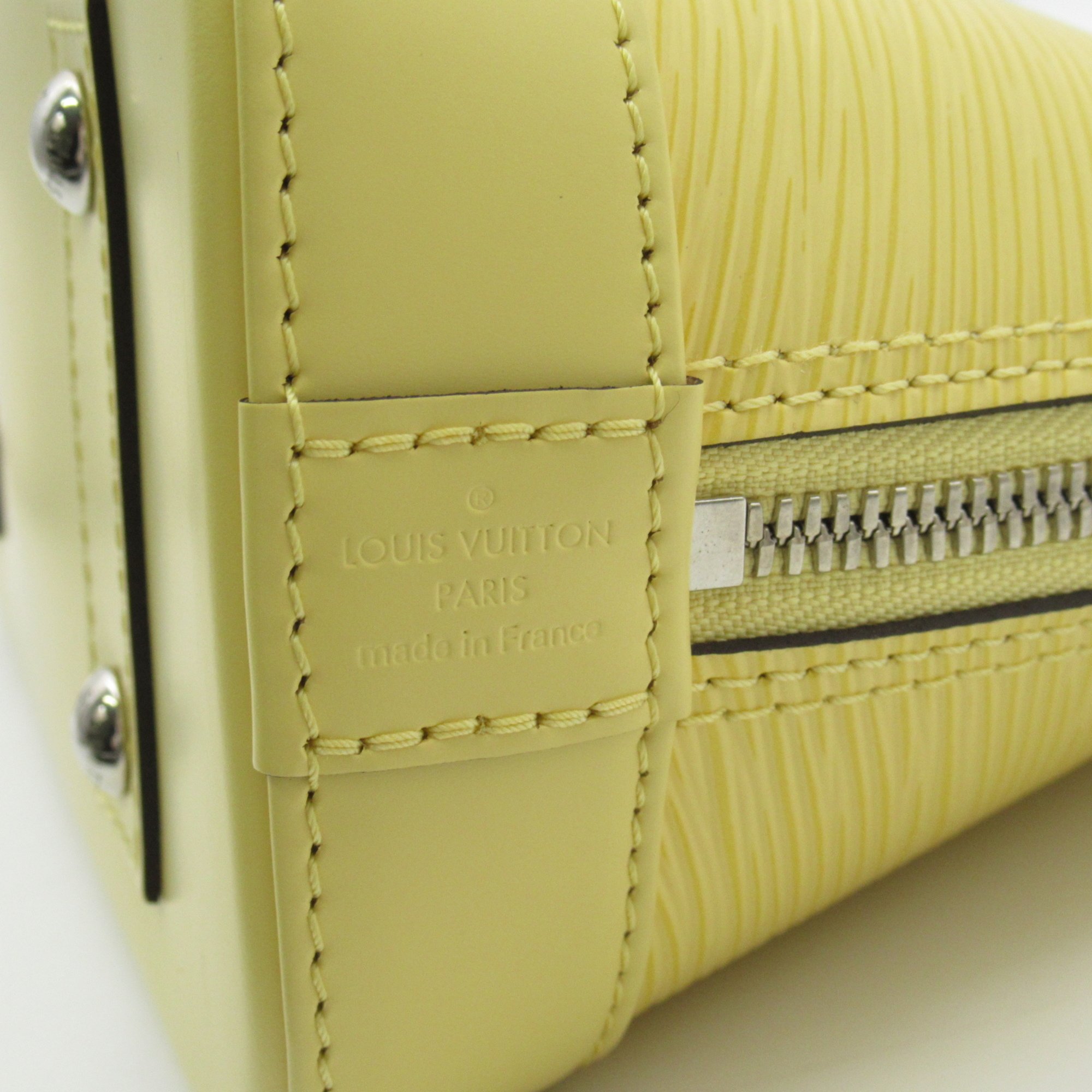 LOUIS VUITTON Alma BB Yellow Pastel yellow Epi Calfskin (cowhide) M22213