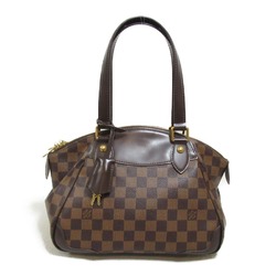 LOUIS VUITTON Verona PM Shoulder Bag Brown Ebene Damier PVC coated canvas N41117