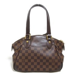 LOUIS VUITTON Verona PM Shoulder Bag Brown Ebene Damier PVC coated canvas N41117