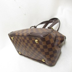 LOUIS VUITTON Verona PM Shoulder Bag Brown Ebene Damier PVC coated canvas N41117