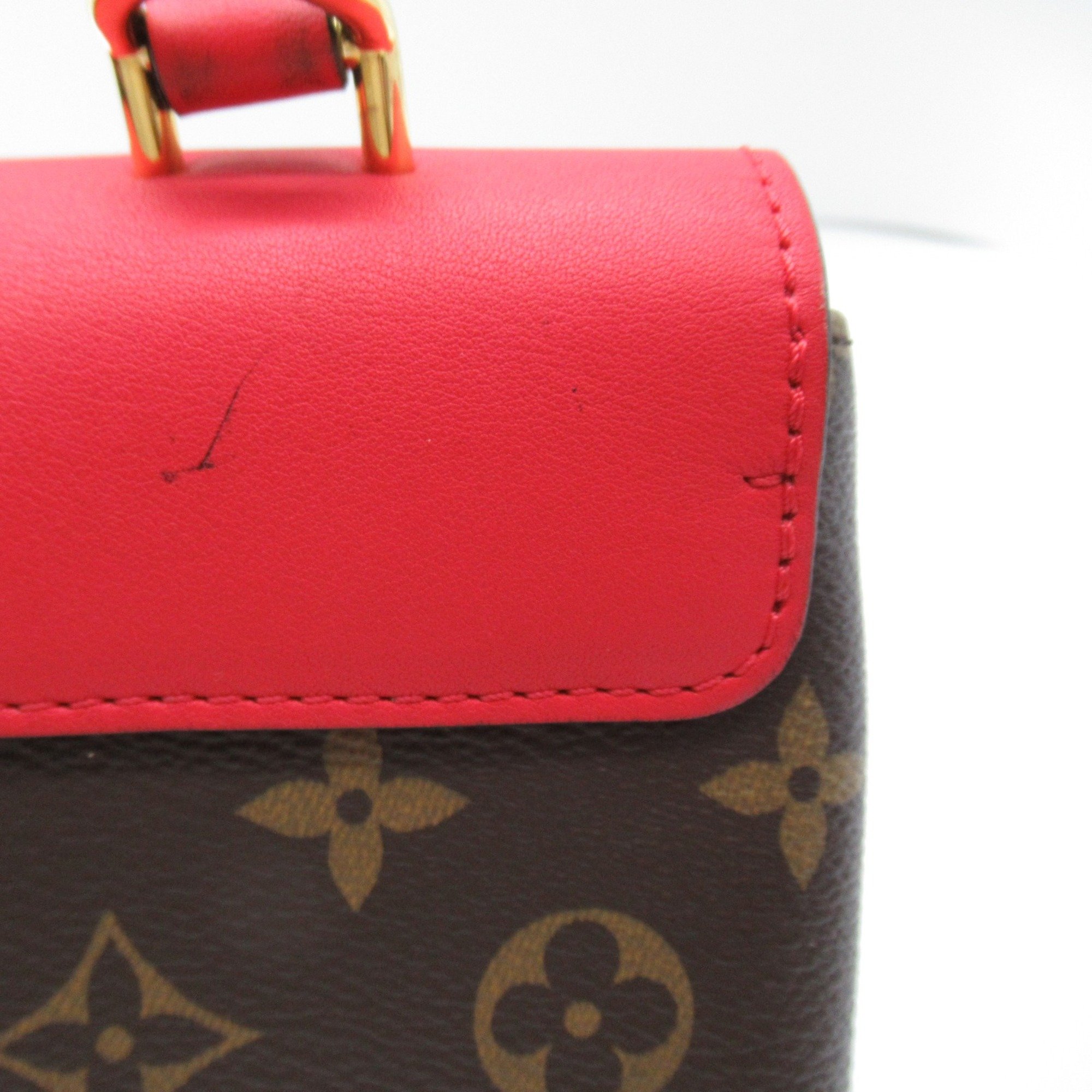 LOUIS VUITTON Rocky BB Red Brown Coquelicot Monogram PVC coated canvas M44322