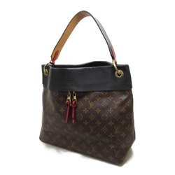 LOUIS VUITTON Tuileries Hobo Shoulder Bag Brown Monogram Calfskin (cowhide) PVC coated canvas M43154