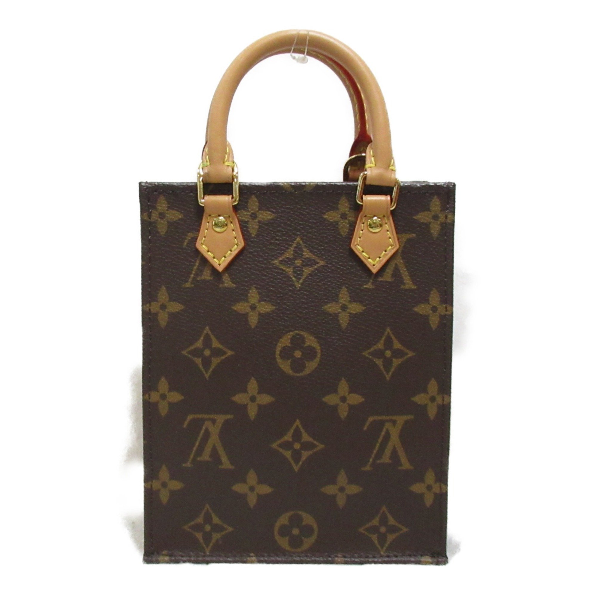 LOUIS VUITTON Petit Sac Plat Shoulder Bag Brown Monogram PVC coated canvas M69442