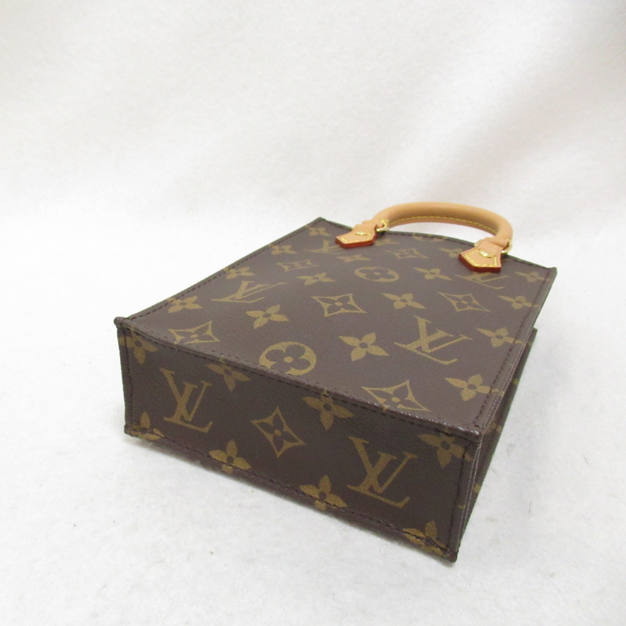 LOUIS VUITTON Petit Sac Plat Shoulder Bag Brown Monogram PVC coated canvas M69442