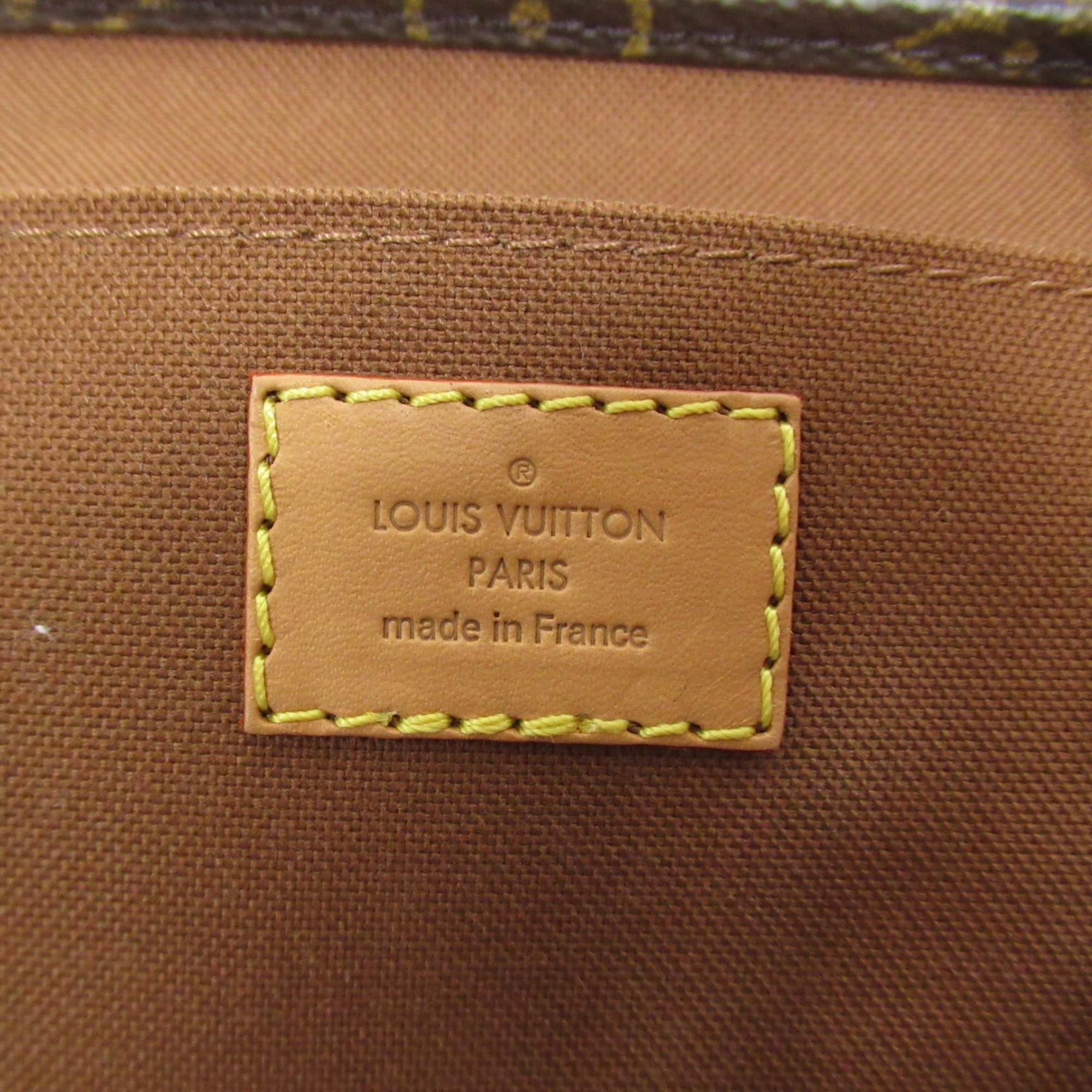 LOUIS VUITTON Petit Sac Plat Shoulder Bag Brown Monogram PVC coated canvas M69442