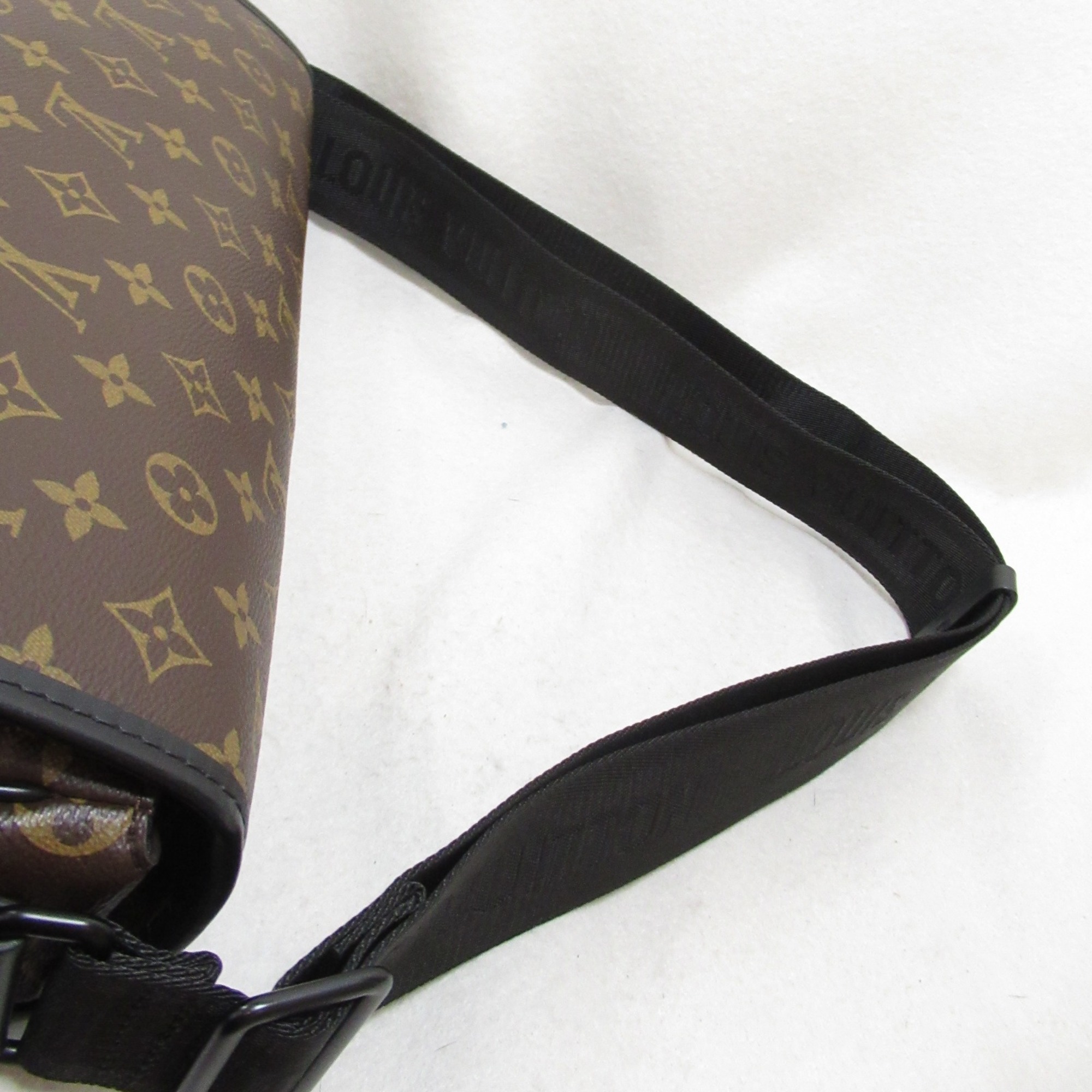 LOUIS VUITTON Archie Messenger Bag Brown Monogram macassar PVC coated canvas M46328