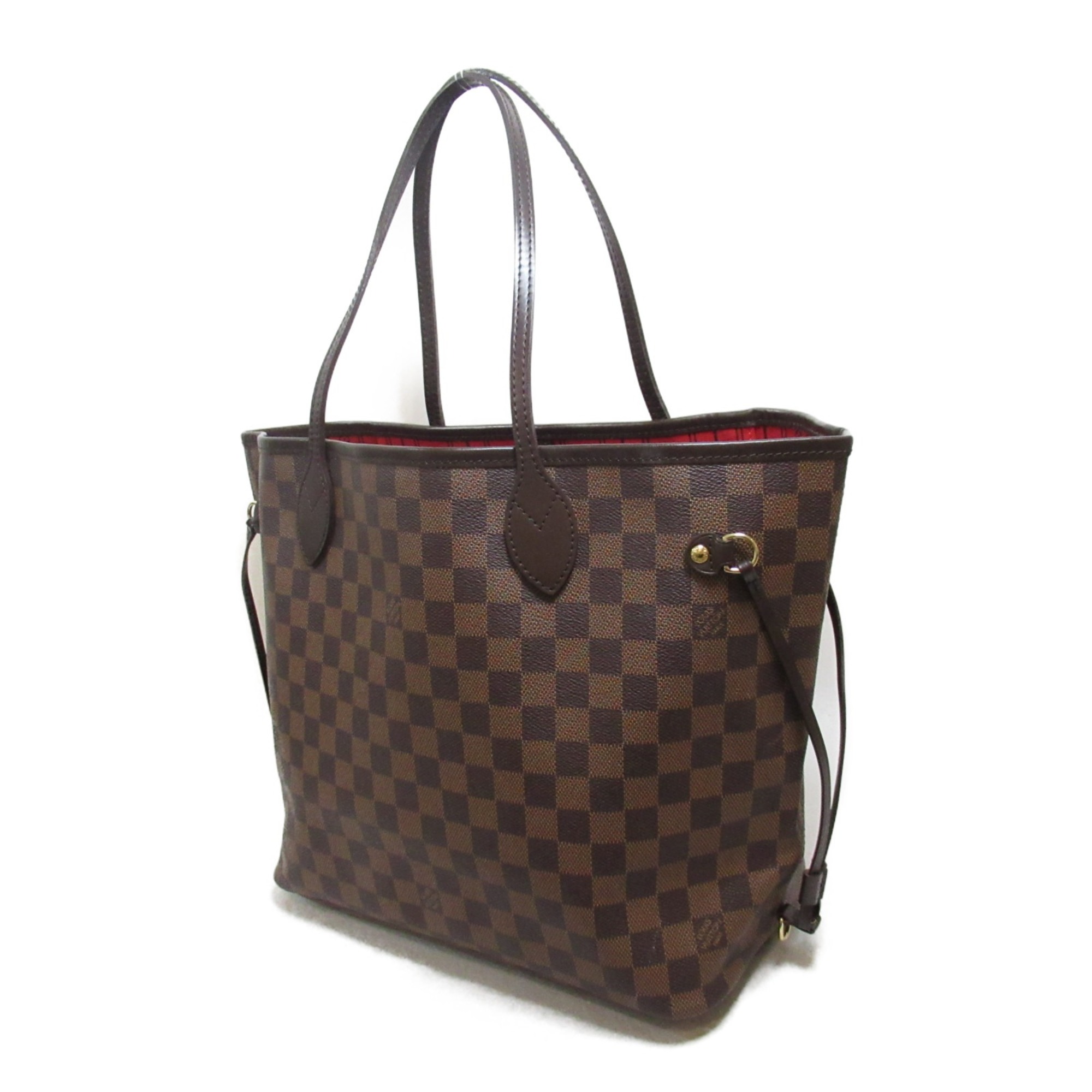 LOUIS VUITTON Neverfull MM Tote Bag Brown Ebene Damier PVC coated canvas N51105