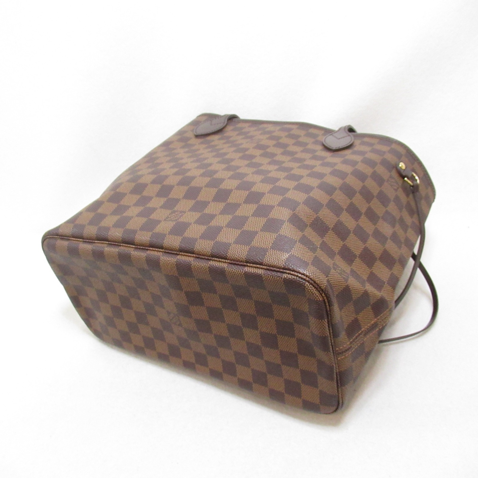 LOUIS VUITTON Neverfull MM Tote Bag Brown Ebene Damier PVC coated canvas N51105