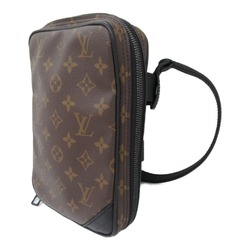 LOUIS VUITTON utility side Brown Black Monogram Solar Powered PVC coated canvas M44428