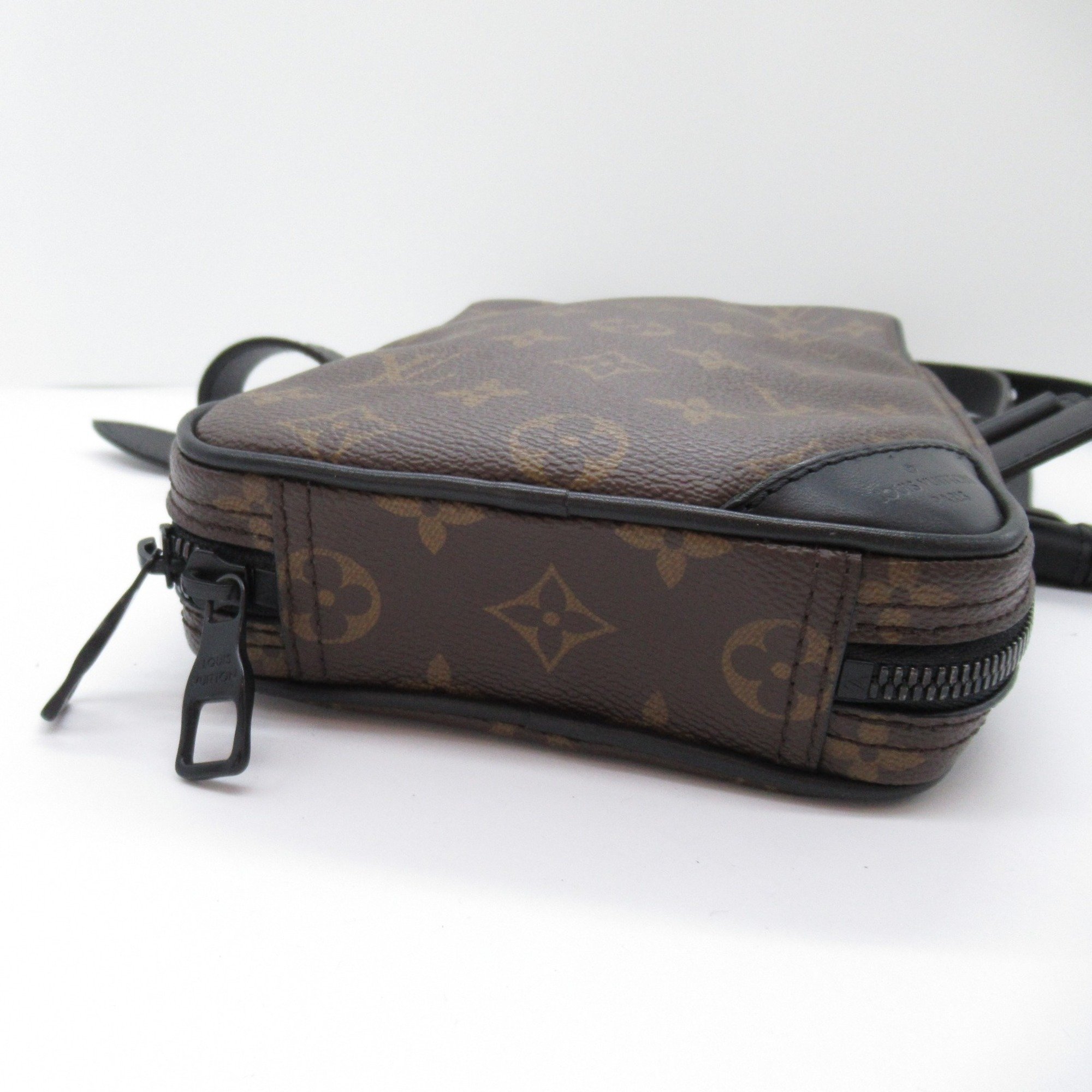 LOUIS VUITTON utility side Brown Black Monogram Solar Powered PVC coated canvas M44428