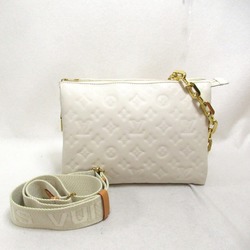 LOUIS VUITTON Coussin PM Shoulder Bag Beige Monogram pattern claim Lambskin (sheep leather) M21262