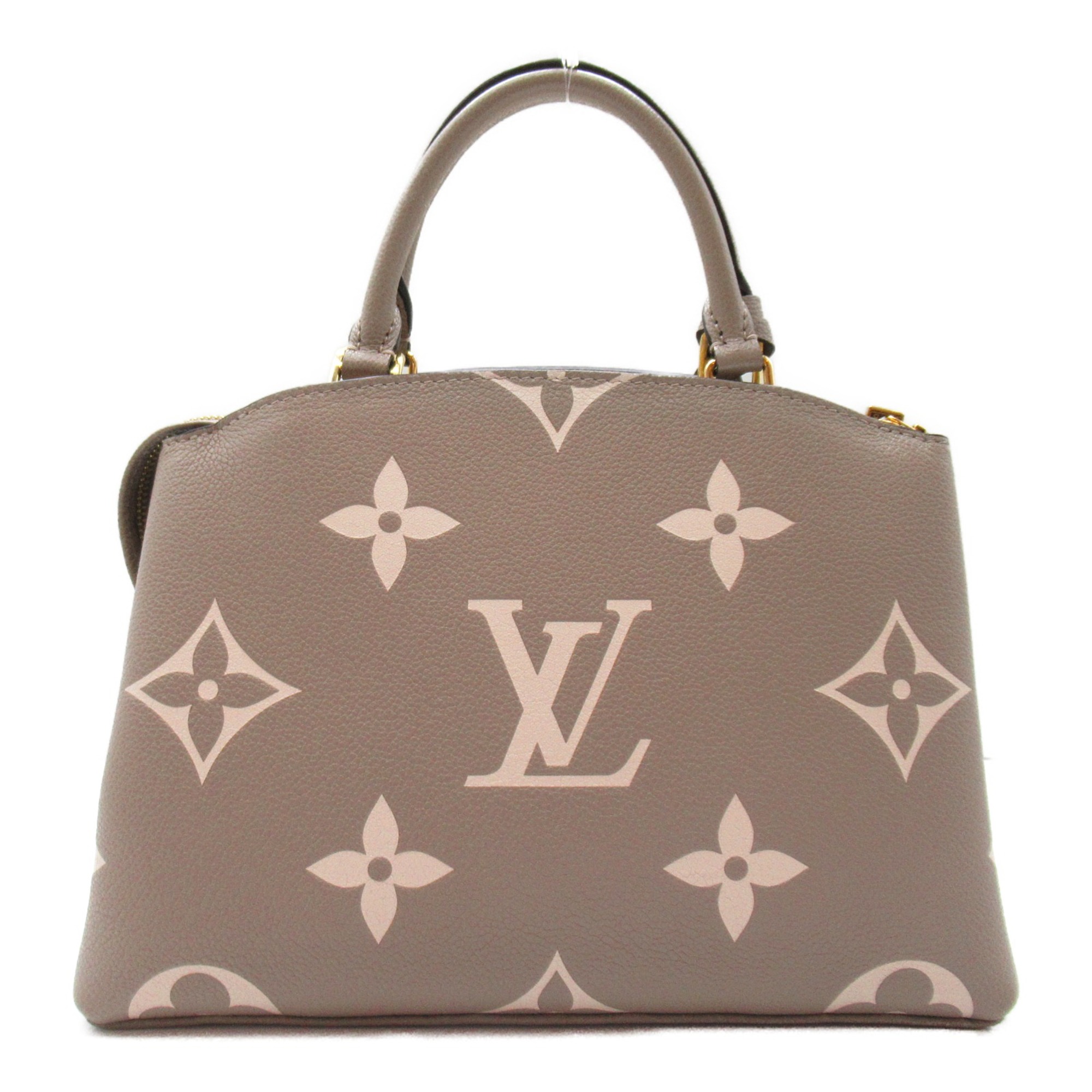 LOUIS VUITTON Petit Palais PM Gray Turtle claim Monogram empreinte leather M58914