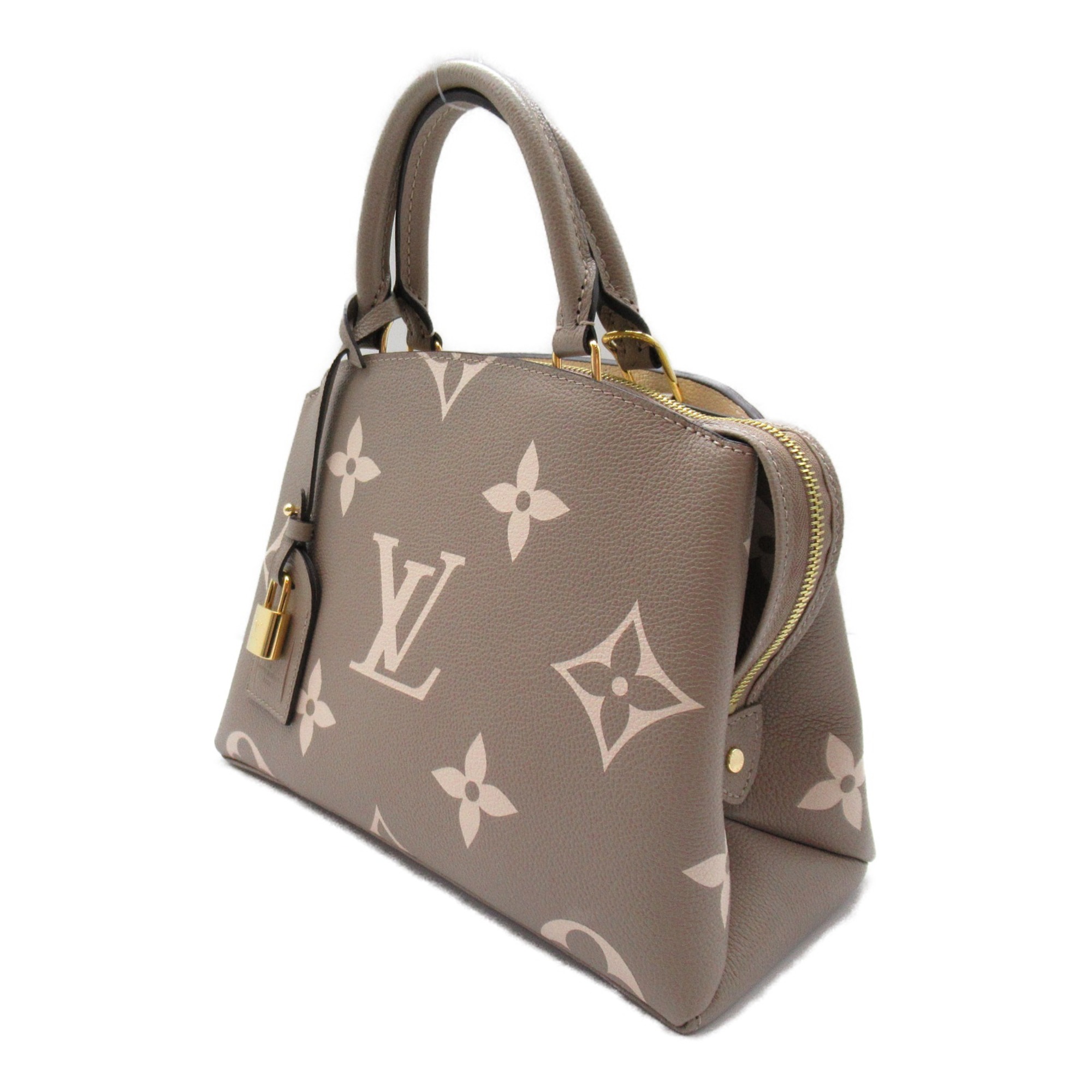 LOUIS VUITTON Petit Palais PM Gray Turtle claim Monogram empreinte leather M58914