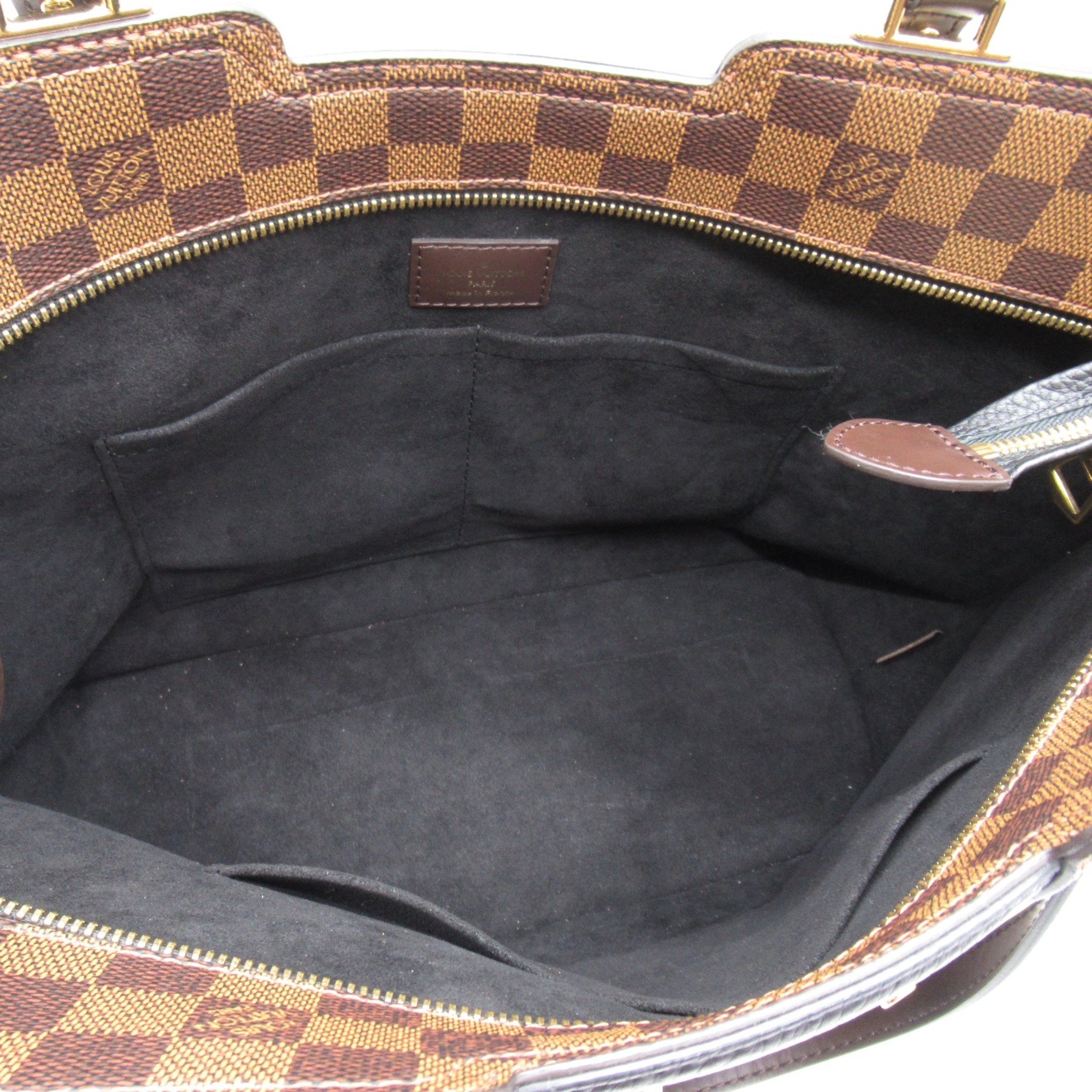 LOUIS VUITTON Jersey Brown Black Damier leather PVC coated canvas N44023