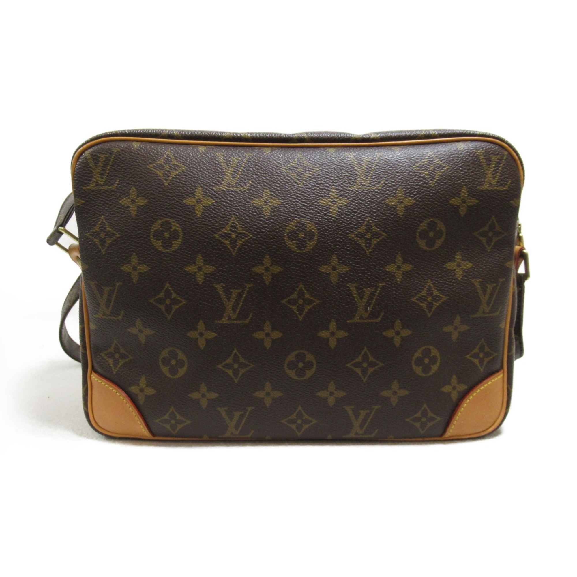 LOUIS VUITTON Nile Shoulder Bag Brown Monogram PVC coated canvas M45244