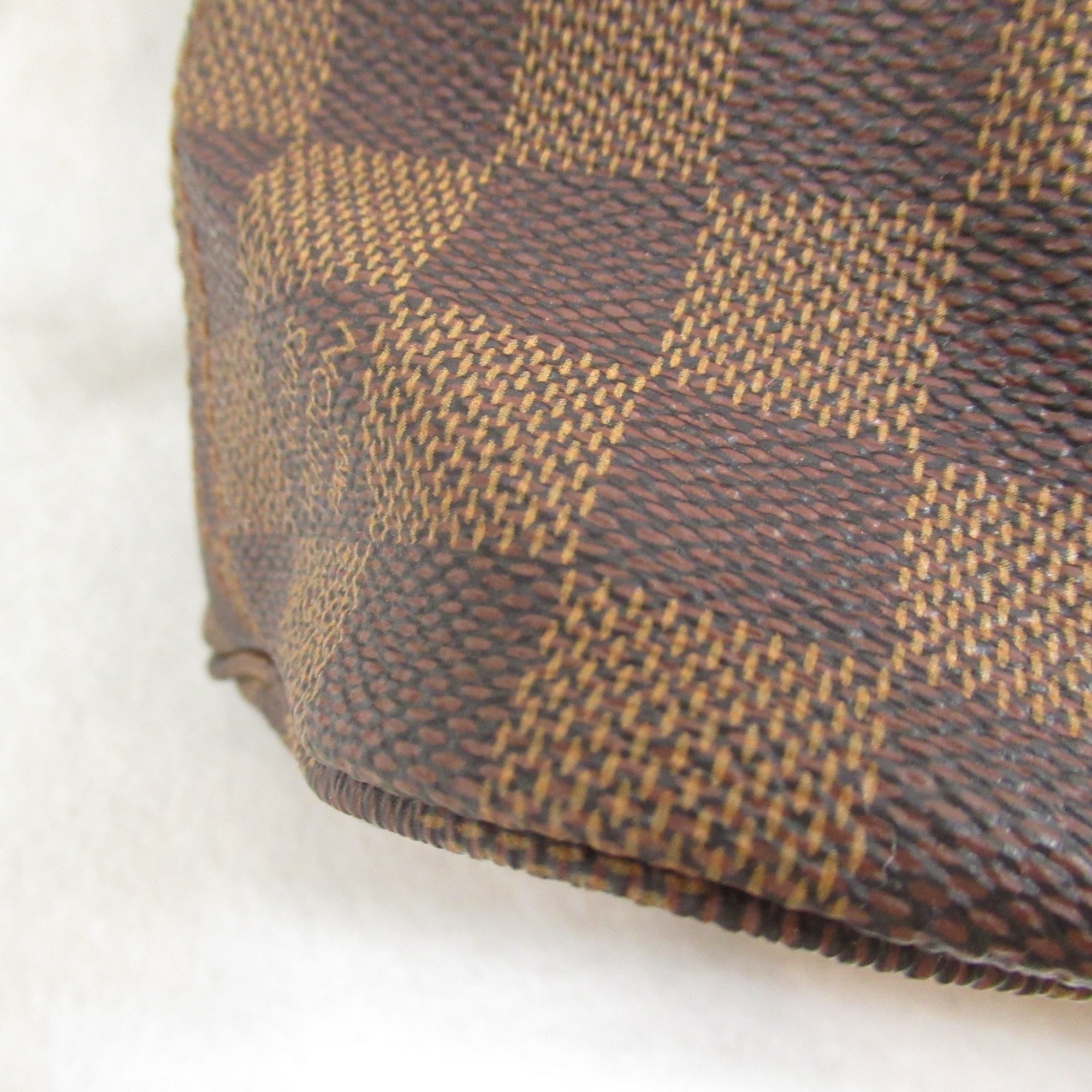 LOUIS VUITTON Neverfull Tote Bag Brown Ebene Damier PVC coated canvas N51109