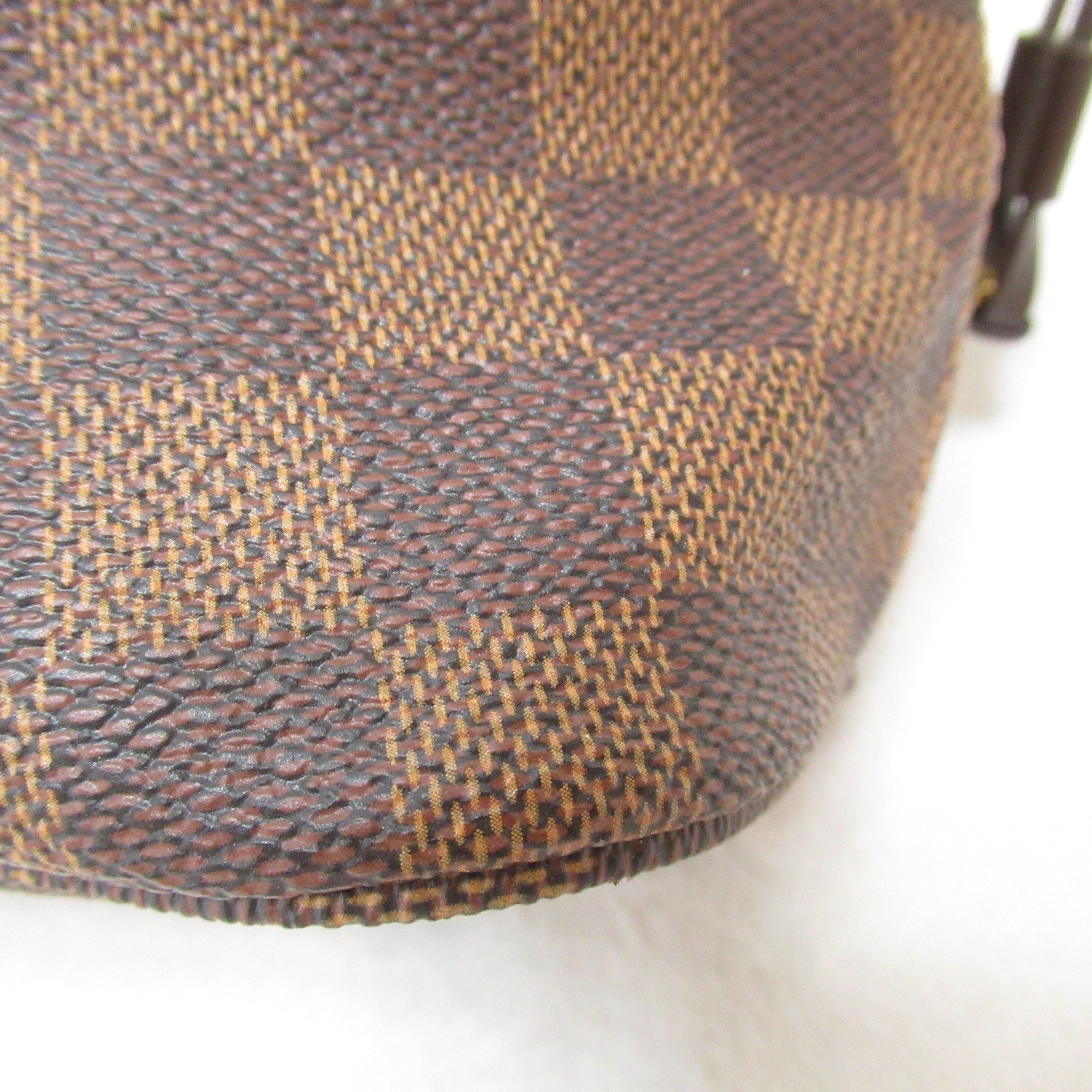 LOUIS VUITTON Neverfull Tote Bag Brown Ebene Damier PVC coated canvas N51109