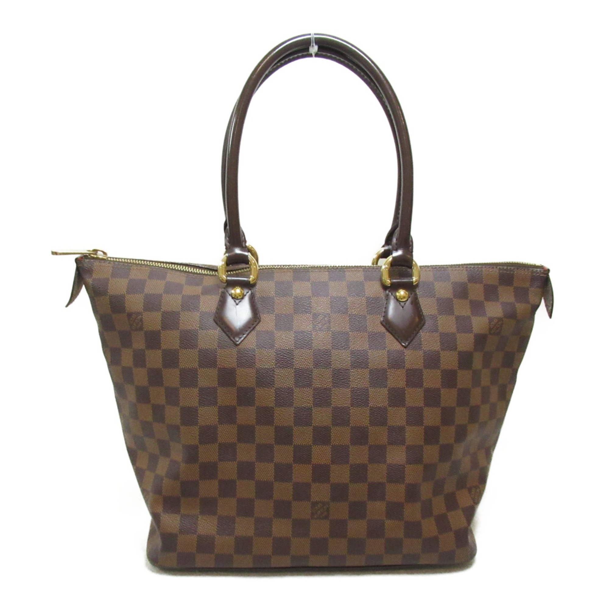 LOUIS VUITTON Saleya MM handbag Brown Ebene Damier PVC coated canvas N51182