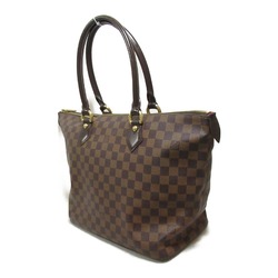 LOUIS VUITTON Saleya MM handbag Brown Ebene Damier PVC coated canvas N51182