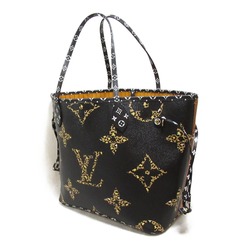 LOUIS VUITTON Neverfull MM Tote Bag Black Brown Monogram /Jungle PVC coated canvas M44676