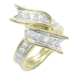 TIFFANY&CO Vintage Ribbon Ring Clear K18 (Yellow Gold) Clear