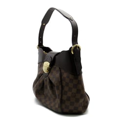 LOUIS VUITTON Sistina Shoulder Bag Brown Ebene Damier PVC coated canvas N41541