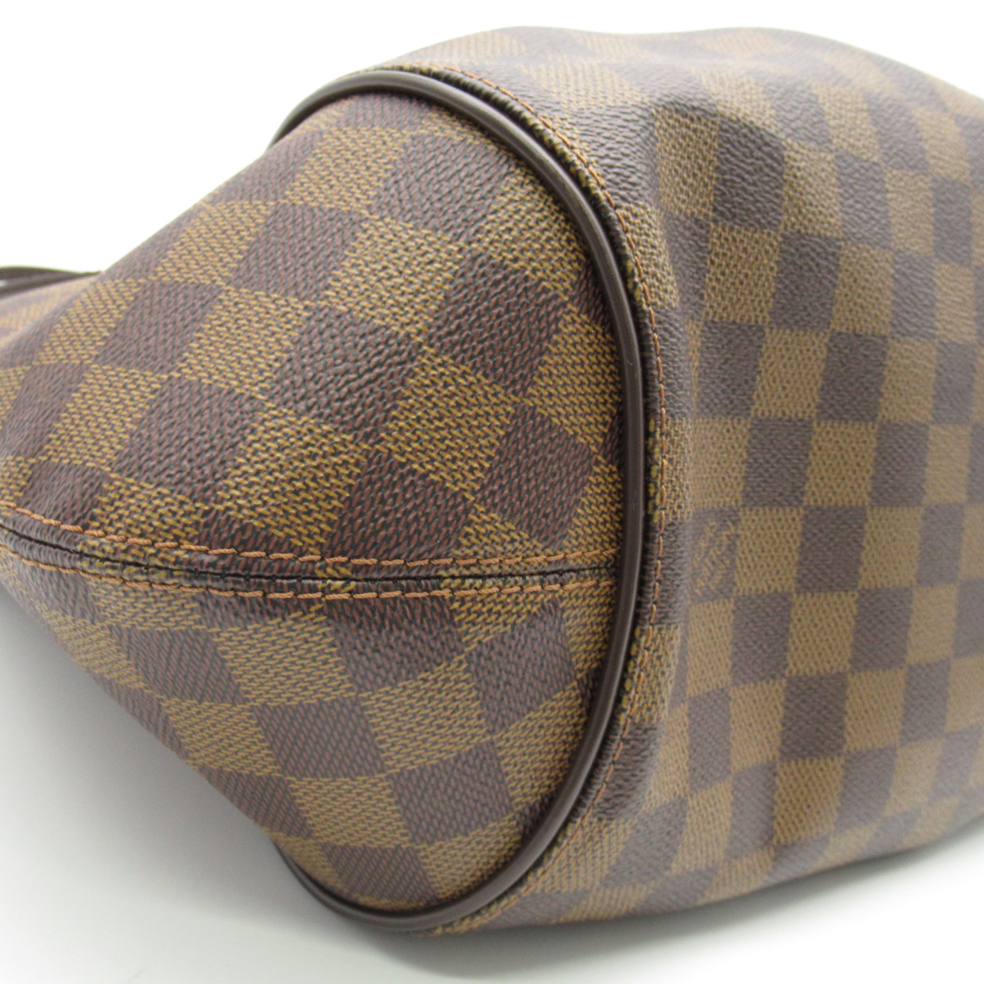 LOUIS VUITTON Sistina Shoulder Bag Brown Ebene Damier PVC coated canvas N41541