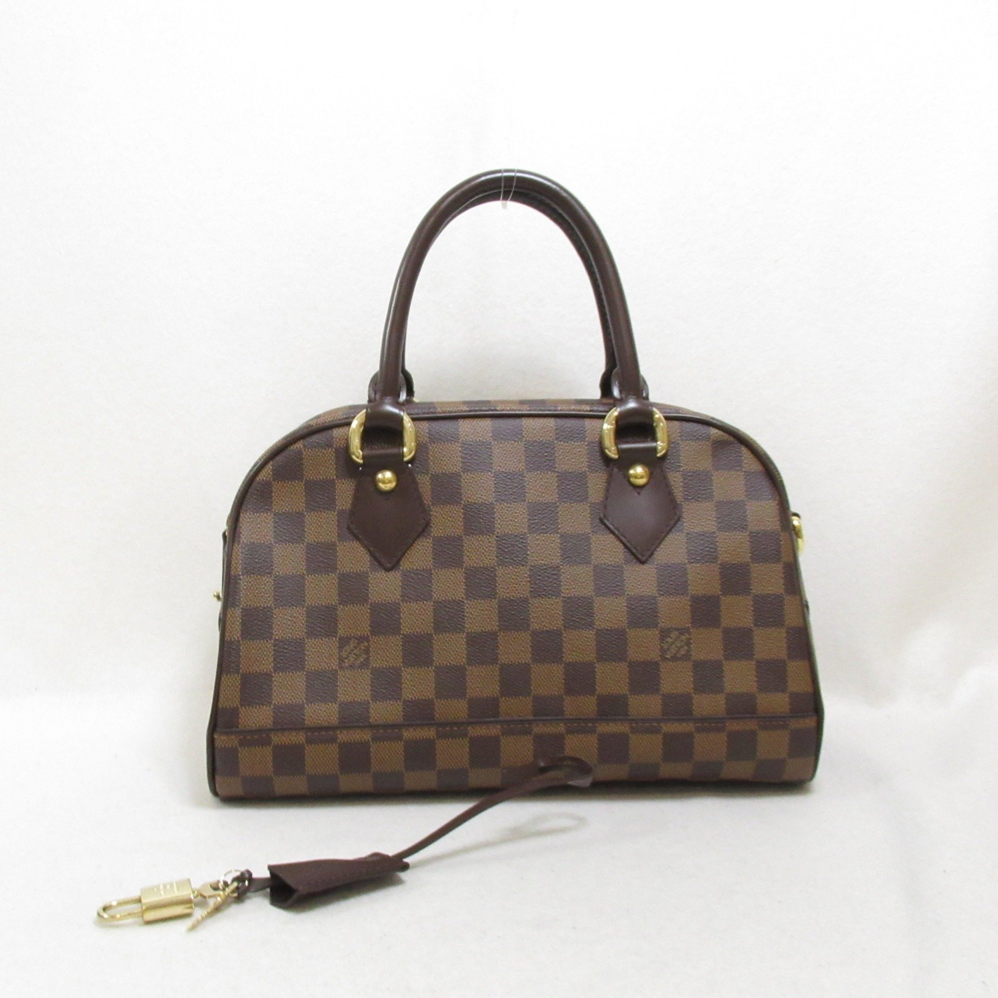 LOUIS VUITTON Duomo handbag Brown Ebene Damier PVC coated canvas N60008