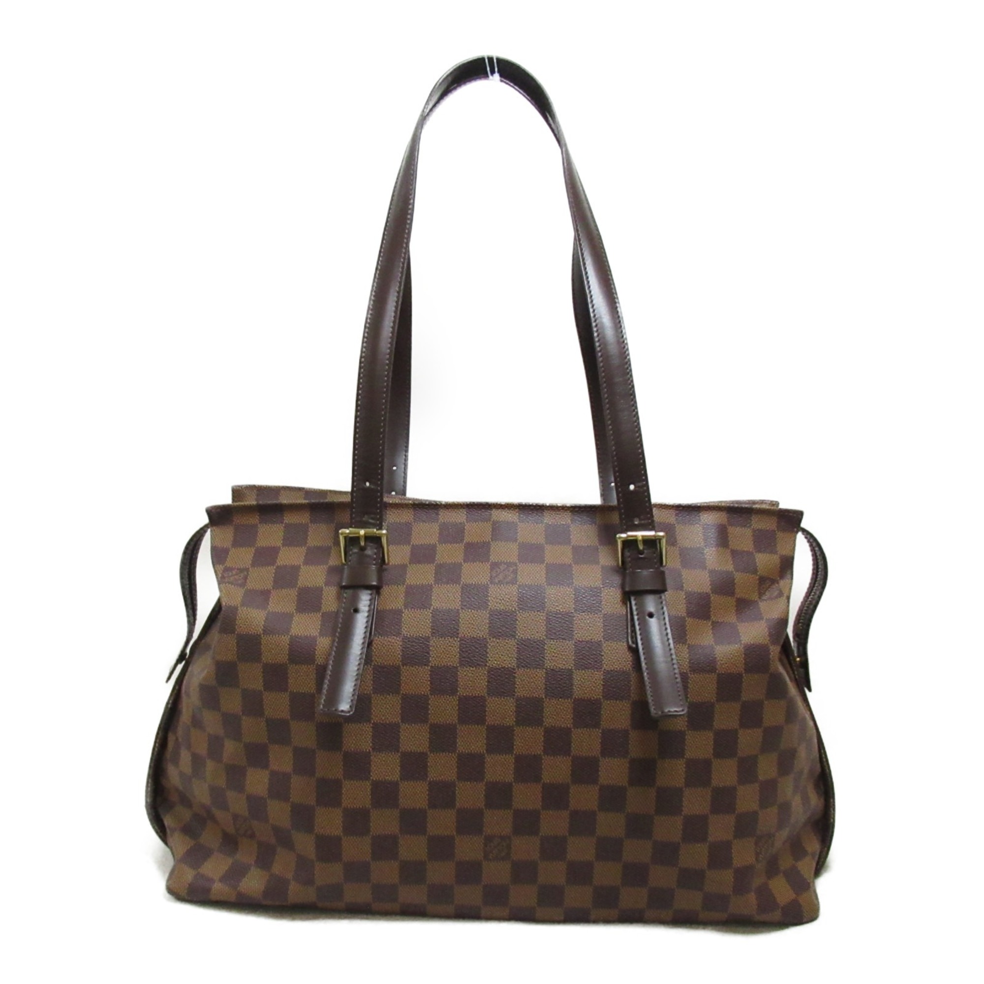 LOUIS VUITTON Chelsea Tote Bag Brown Ebene Damier PVC coated canvas N51119